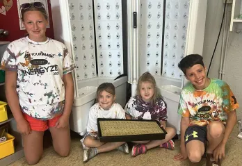 Picture of children smiling with food