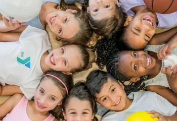 Children on the gym floor