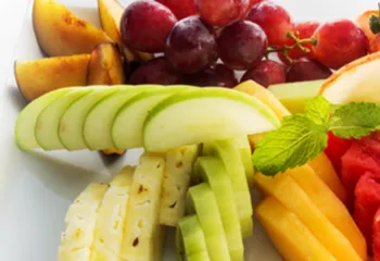 Plate of fresh fruit