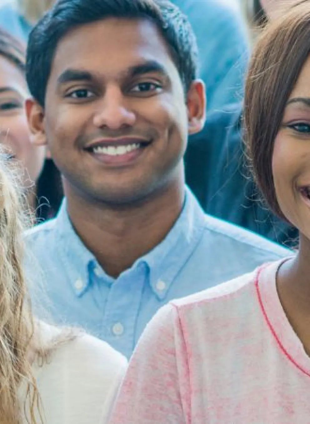 group of people with smiling faces