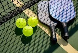 Pickleball raquets and balls