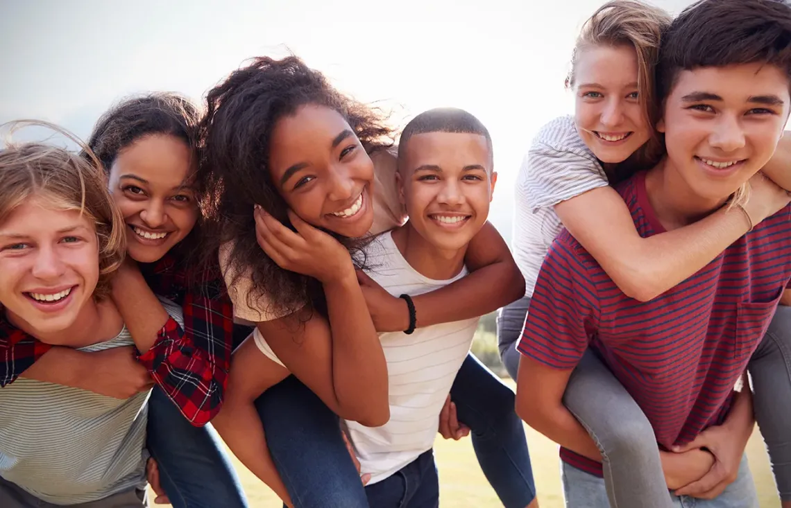 group of young teens