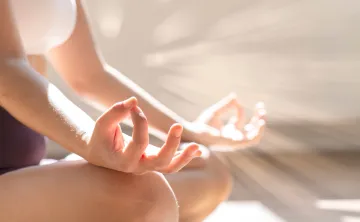 person meditating